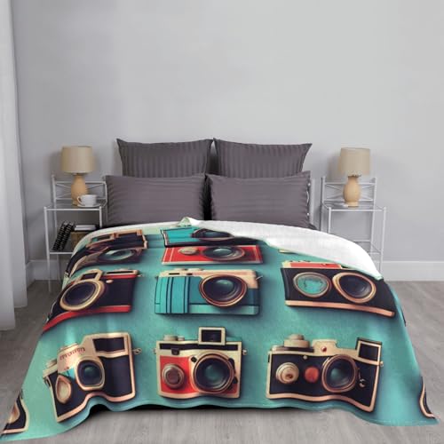 Couverture polaire flanelle rétro couverture douce chaude canapé lit - 7