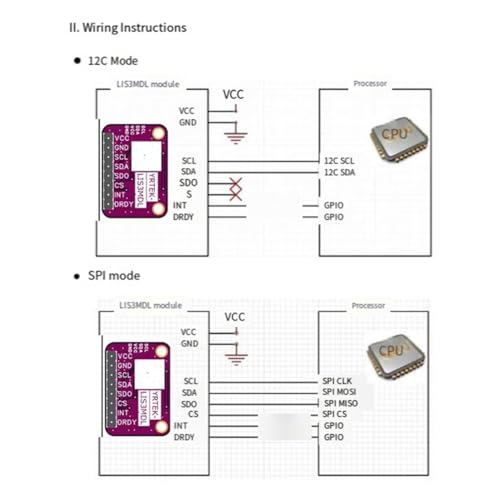 Módulo LIS3MDL magnético compatible con IIC STEMMA QT para medir campos 3