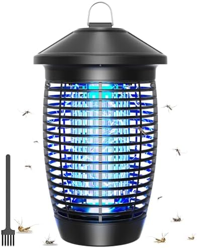 PALONE Insektenvernichter Elektrisch, Fliegenfalle 4500V 20W Mückenfalle | Hängbare UV Mückenlampe, Fliegenfalle Elektrisch mit Reinigungsbürste, Ungiftig Geruchsneutral für Innen