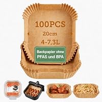 Cosori – Cosori Airfryer Backpapier ohne PFAS und BPA, 100 Stück, 4-7