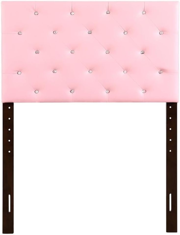 Glory Furniture Super Nova Faux Leather Upholstered Twin Headboard in Pink