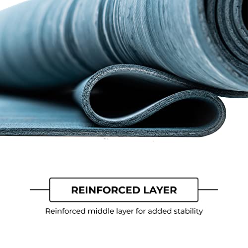 Mount Adams Reflection Natural Rubber Wide Yoga Mat, 72 By 26 Inches, 4Mm Thick, Workout Mat For Hot Yoga, Fitness Exercise, Or Stretching, Non-Slip #TOP5
