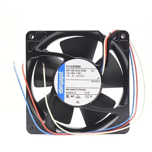 4114N/2H3U ebm-papst DC Axial Fan 4114N2H3U DC 24V 16-30V DC 0.81A 19.5W ST1 TACHO CE/ERC Certified EP Industrial Cooling Fan for Rack
