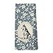 XPH Blue Floral Siberian Husky Kitchen Dish Towels, Siberian Husky Gifts for Women, Dog Lovers Mom Gifts, Vintage Blue Floral Golden Doodle Hand Towel Kitchen Tea Towels Decorations, 16x24inch