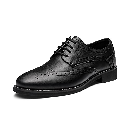 Bruno Marc Women's Classic Oxfords Lace Up Business Formal Wingtip Brogue Dress Shoes 7 Black