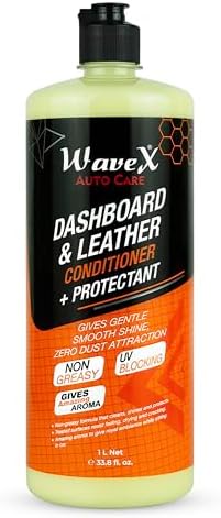 Wavex Dashboard Polish and Leather Conditioner + Protectant (1L) Car Dashboard Polish | Car Polish for Interior Plastic, Leather, Vinyl & Rubber | Dashboard Polish that Protects, Shines & Conditions