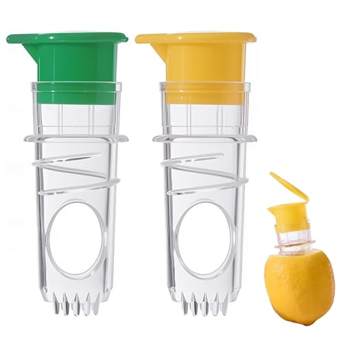 Handheld Lemon Squeezer (2-Pack) - Quick & Effective Manual Citrus Juicer Press for Lemons, Limes, Oranges. Simple to Use, Dishwasher Safe for Fresh Juice with No Mess.
