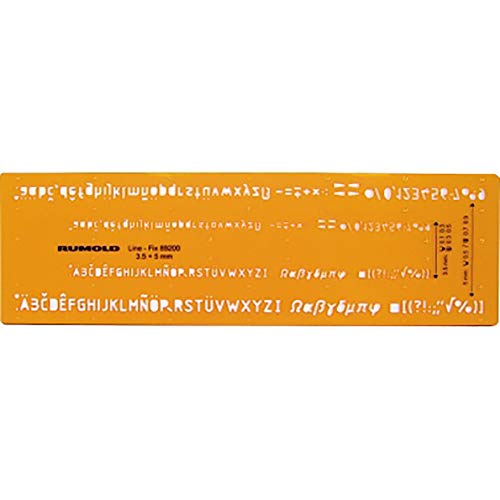 RUMOLD 89200 Schriftschablone - Schrifthöhe 0,35 mm und 0,5 mm