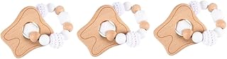 ibasenice 3 Pçs Bebê Dentição Vara Mastigar Brinquedos Bebês Brinquedos De Silicone Brinquedos Para Bebês Mordedor Mastigar Brinquedo Sensorial Colar De Dentição Do Bebê Pulseira De