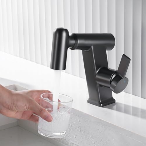 Mitigeur de cuisine blanc avec douchette extractible pivotant à 360°