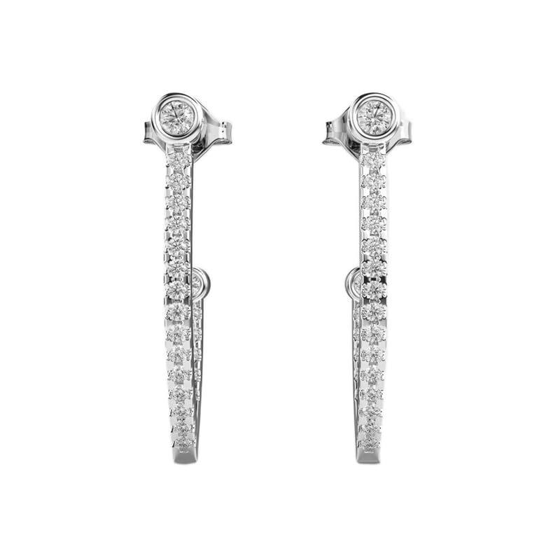 Boucles d'oreilles pendantes linéaires en argent pour sublimer vos soirées