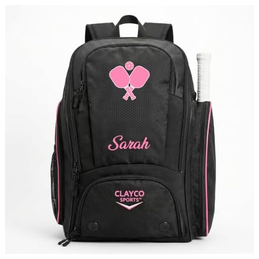 Personalized Pink Pickleball Backpack for Players
