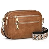 Bolsa Crossbody Mujer, Bolsa Bandolera Crossbody para Mujer, Cuero Impermeable Bolsas de Mujer Crossbody, Moda Bolso...