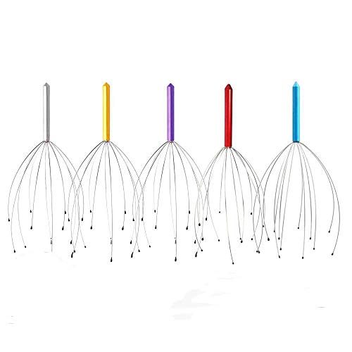 Scalp Massager,Hand Held Scalp Head & Neck Massager, for Stress Reliever Massage Tool for Home Spa Relief and Relaxation,Pack of 5(Colors Random)