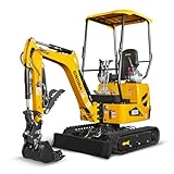 MechMaxx Mini Compact Excavator Kubota D722 13.7HP Engine, 65.7” Max. Digging Depth, 2700 LBS Operating Weight, MEC12