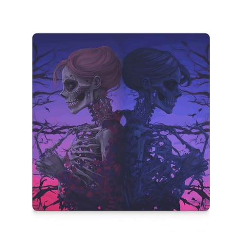 Dessous de verre squelette romantique anti-tache pour table basse de salon - 4