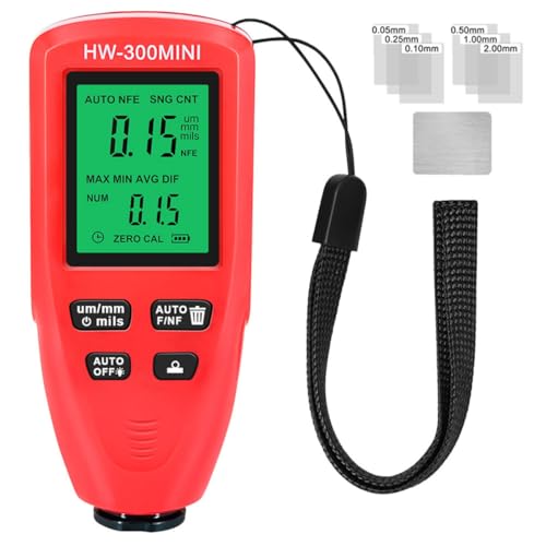 SOLUSTRE Medidor Digital de Espesor de Revestimiento Automotriz Preciso No Destructivo para Medición de Pintura Compacto y Fácil de Transportar para Uso Automotriz e Industrial miniatura 1