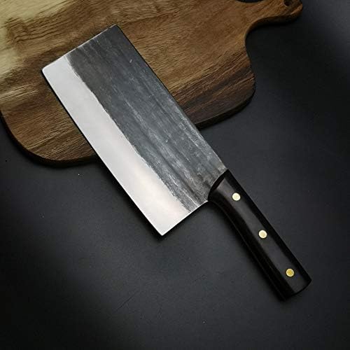 MAYiT Meat Cleaver Knife, 7.5 inch Home cleaver hand-forged Chinese kitchen knife professional chef knife Chinese