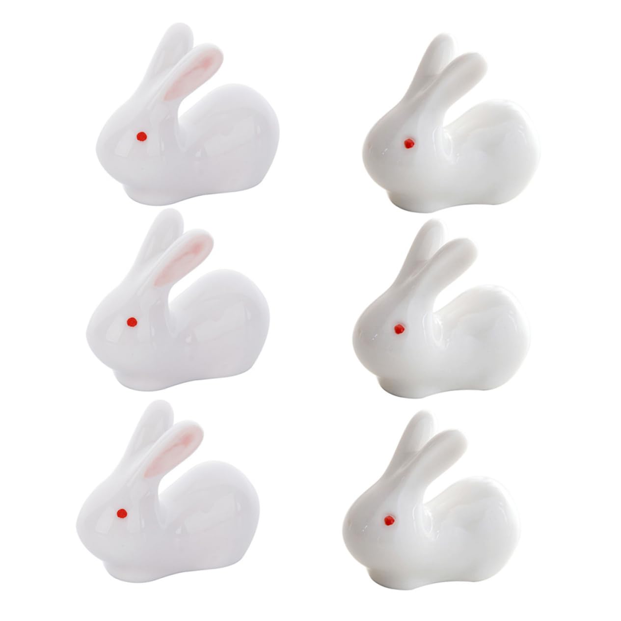 OFFSCH 6Pcs Cute Rabbit Shape Chopstick Holders Rest Rack for Dining Adorable Tableware Organizer for Utensils Home Decoration Chic and Design