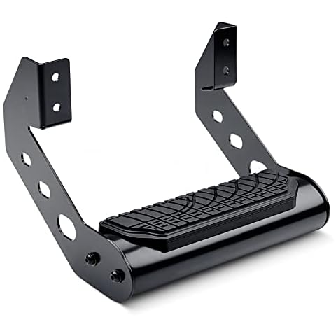 Steelcraft 200010 Universal Side Drop Step 4 in. Wide Round Tube Black Powdercoat Universal Side Drop Step Cover