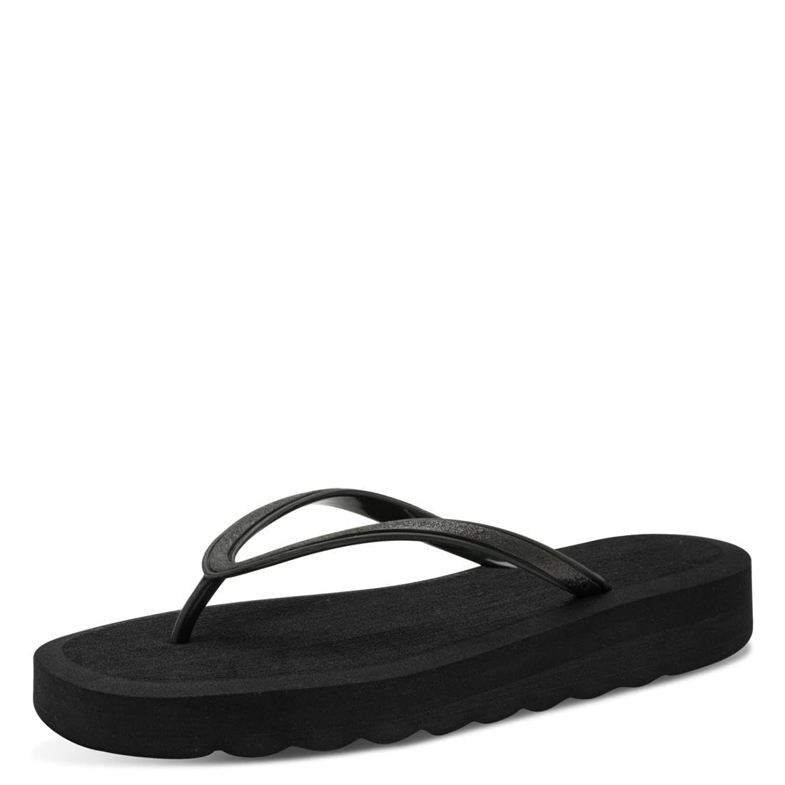 Tamaris Women's toe-post mule flat black 5.5 UK