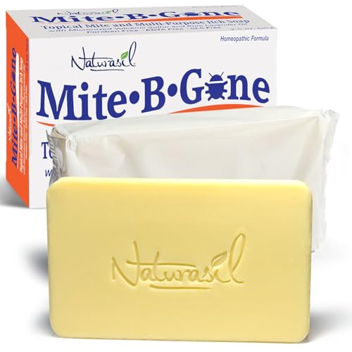 Mite-B-Gone Relief Soap - Fast Anti-Itch Sulfur Treatment for Human Mites, Insect & Mosquito Bites, Itching & Discomfort | Kid Safe | Effective for All Skin Types | 5 oz Bars (2)