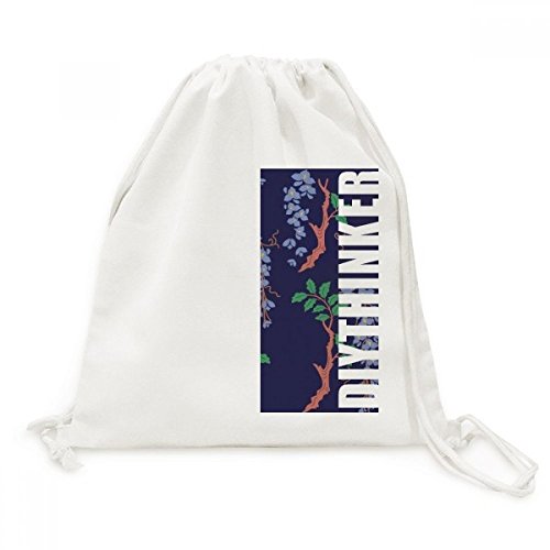 Sac cordon japonais feuille pourpre en toile premium DIYthinker
