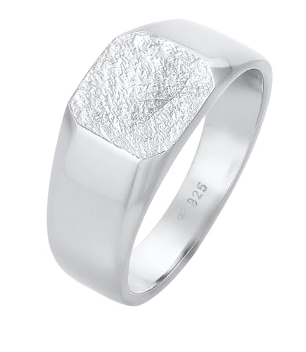 Kuzzoi Chevalière pour homme en argent Sterling 925 mat Bague masculine en argent massif classique (11 mm) Tailles de bague pour hommes 60 – 66