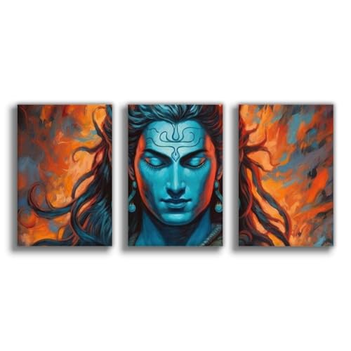 Toile Shiva's Grace Hindou Deity Art UTGN - Impression artistique premium 50x75 cm