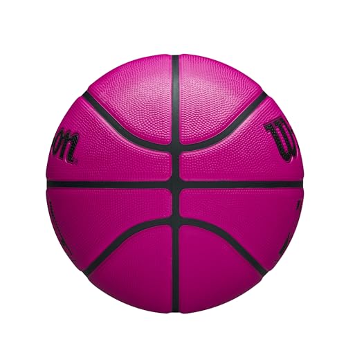 Image of WILSON NBA DRV Outdoor Basketball with Pump - Pink, Size 5-27.5 inch