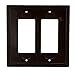 Eaton PJS262RB-SP-L Designer 2-Gang Screwless Wallplate, Oil Rubbed Bronze