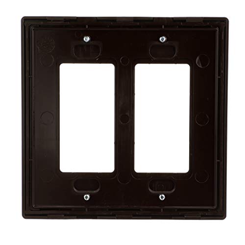 Image of Eaton PJS262RB-SP-L Designer 2-Gang Screwless Wallplate, Oil Rubbed Bronze
