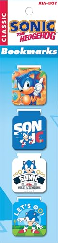 Ata-Boy Sonic The Hedgehog Magnetic Set of Four 1" Magnetic Page-...
