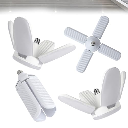 Dotauge Luces LED de techo for garaje luminarias techo deformables lámpara luz diurna E27 for interiores talleres áticos gimnasios lavanderías etc