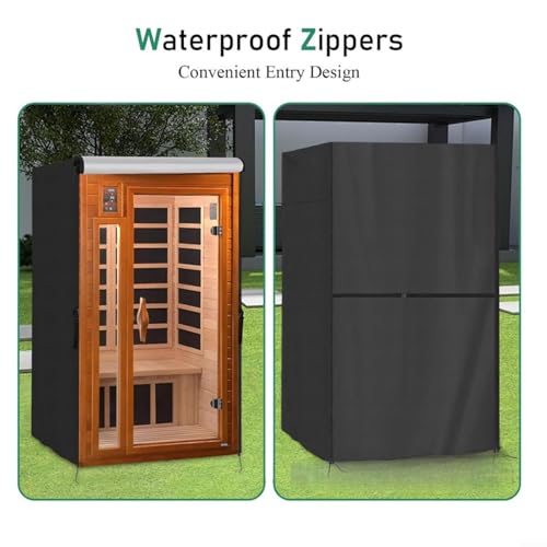 Housse de sauna infrarouge noir Oxford 210D avec sangles de sécurité - 7