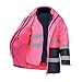 SMASYS Safety High Visibility Oxford 6 in 1 Reflective Jacket Insulated Parka, ANSI Class 3, Construction Protective Workwear