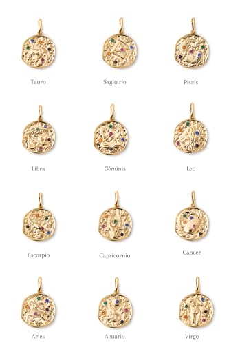 Charm Acuario en Latón Baño de Oro 18Kt para Mujer