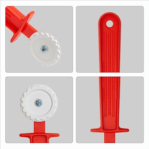 Pasta Cutter Wheel - Ravioli Cutter - Fluted Plastic Dough Wheel - Pastry Crimper for Baking - Pasta Roller Tool with Plastic Handle, 2 Pcs, OFXDD