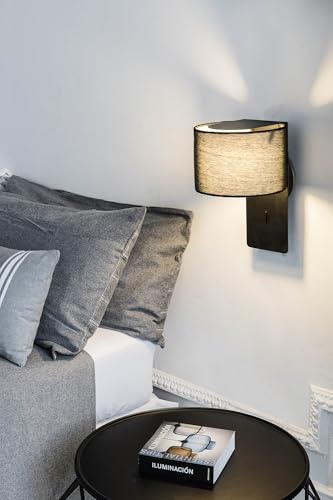 Faro Barcelona 64303 FOLD aplique negro lámpara de pared E27 moderna para iluminación interior 2