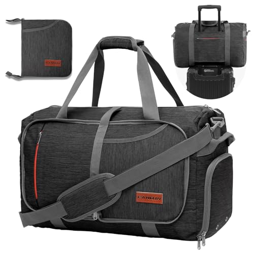 Canway 40L Foldable Duffle Bag for Travel Men & Women Carry On 22'x14'x9' Airline Approved, Small...