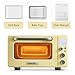 BUYDEEM T103 Countertop Toaster Oven 12QT, No Pre-Heat Needed, 7 Cooking Modes, Retro Mini Toaster Oven with Grill Rack and Baking Tray, Mellow Yellow