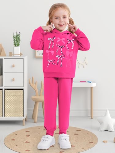 Toddler Baby Girl Clothes Fall Outfits Bowknot Sweatshirt Top Pants Set for Girls 18 24 Months 2T 3T 4T 5T 6-7 Years3