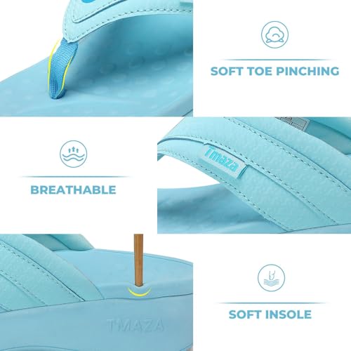 Image of Womens Platform Arch Support Flip Flops | Summer Wedge orthotic Slide Sandals footbed Thong Sandals for Pool Beach