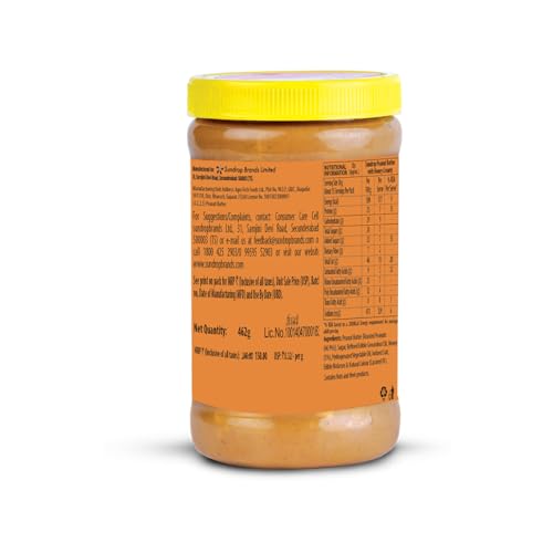 Image of Sundrop Peanut Butter with Honey | Creamy | 462 grams | With 23% Protein | 7% Dietary Fibre | Premium Roasted Peanuts | No Preservatives | Great Value Per Gram of Protein