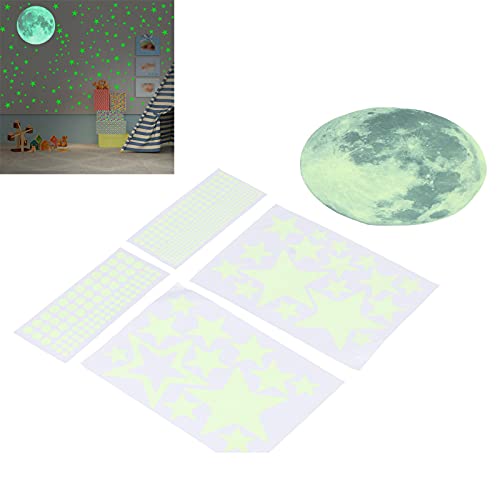Set de 435 adhesivos luminosos para pared con luna y estrellas miniatura 6