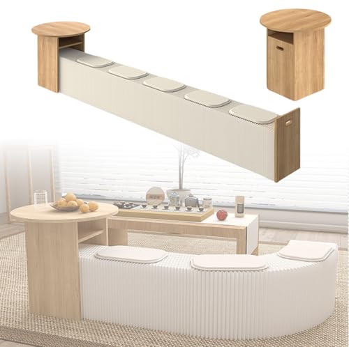 CTREVL ペーパースツール 折りたたみ式ペーパーソファ 折りたたみ ペーパースツール 耐久性 多機能チェア 長さ1.5/2.5/3.5m 組み立てが簡単 アコーディオン 椅子 紙の椅子 折りたたみ 軽量携帯型 室内外兼用 家具 ファッション展示・商業施