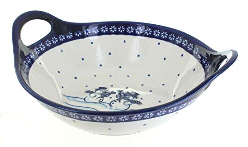 Blue Rose Polish Pottery - Blue Frosty Friend Deep Bowl