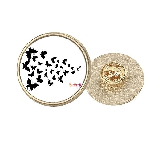 Broche papillon dorée ronde taille M le cadeau chic pour la fête des mères