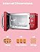 COMFEE' Retro Small Microwave Oven With Compact Size, 9 Preset Menus, Position-Memory Turntable, Mute Function, Countertop, Perfect For Small Spaces, 0.7 Cu Ft/700W, Red, AM720C2RA-R