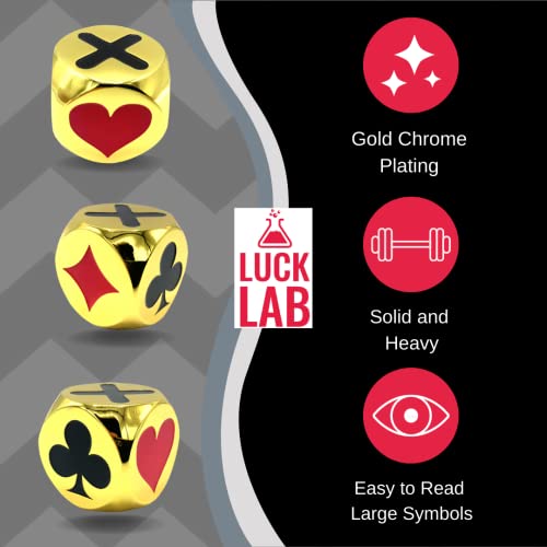 Luck Lab Premium Trump Marker/Indicator - For Use With Euchre, Pinochle, Bridge And More - Comes With Black Velvet Storage Bag. (Gold) #TOP2